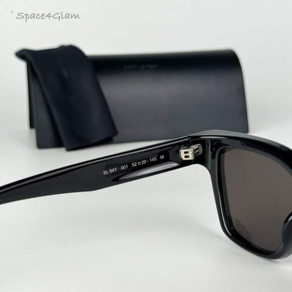 BRAND NEW Saint Laurent SL641 001 Black Cat Eye Unisex Sunglasses - Picture 7 of 13